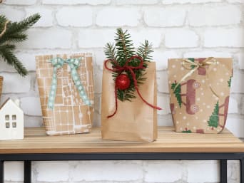 Homemade gift bags for odd-shaped gifts.