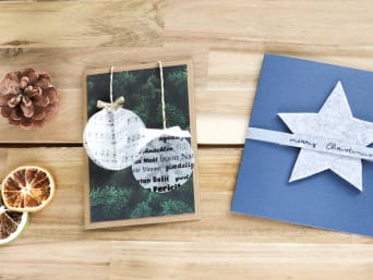 Step-by-step instructions and inspirations for home-made Christmas cards.