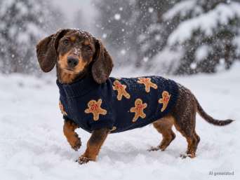 Niedlicher Winterpullover für Hunde. Niedlicher Winterpullover für Hunde.