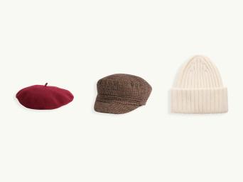 Verschillende wintermutsen voor dames.