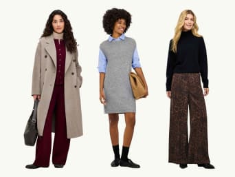 Elegante Winter-Outfits für Damen: Drei Frauen mit schicken Winter-Looks. Elegante Winter-Outfits für Damen: Drei Frauen mit schicken Winter-Looks.