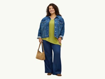 Jeans für breite Hüften: Die klassische Sanduhrfigur hat breite Hüften und eine schmale Taille. Jeans für breite Hüften: Die klassische Sanduhrfigur hat breite Hüften und eine schmale Taille.