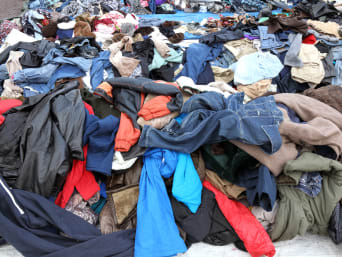 Tattered clothes are turned into cleaning rags or insulation material.