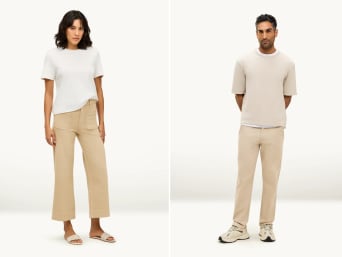 Beige Hosen