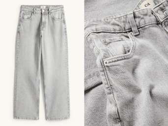 Graue Jeans