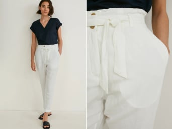 Pantalones de cintura alta en varios colores y diseños | C&A tienda online