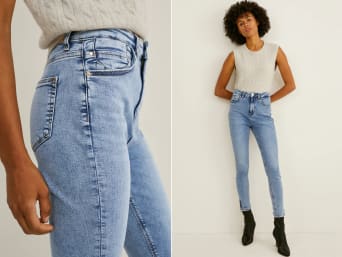 Aanwezigheid Aubergine aardolie High waist jeans in topkwaliteit | C&A Online Shop