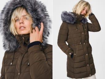 Mantel mit Kapuze C&A Damen Kleidung Jacken & Mäntel Jacken Kapuzenjacken 