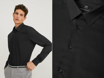 Schwarz L Rabatt 69 % C&A Hemd HERREN Hemden & T-Shirts Regular fit 
