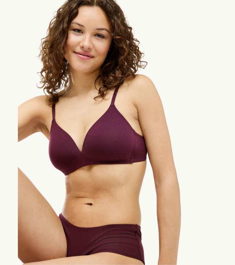 Feminine and comfortable wireless bras.