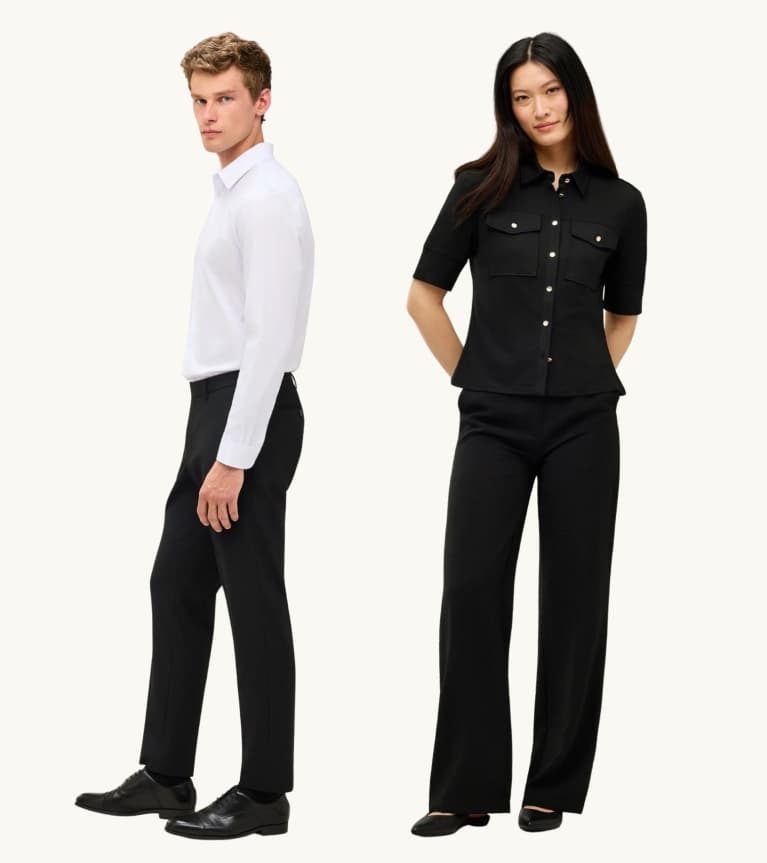 Stoffhosen sind ein elegantes Key Piece für den minimalistischen Kleiderschrank.