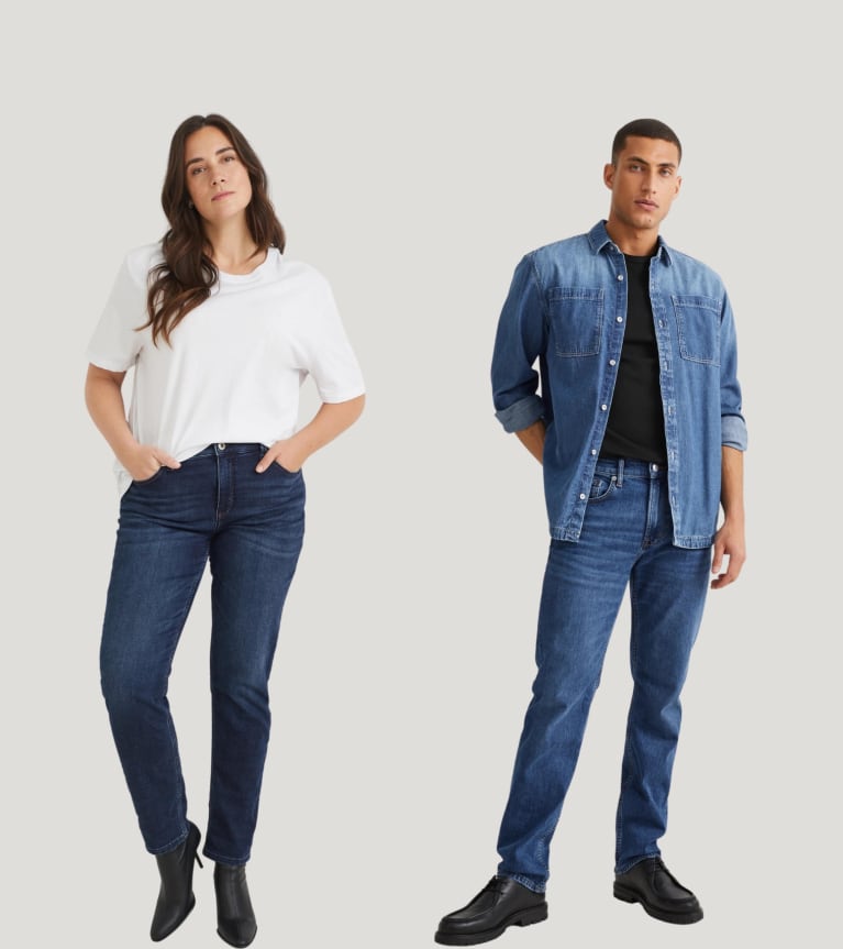 Abbigliamento essenziale: i jeans sono la base di molti outfit. 