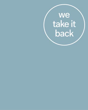 Logo „We Take It Back“-actie. Logo „We Take It Back“-actie.