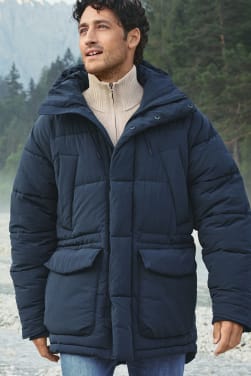 Manteau Homme Hiver Doudoune Chaud Fourrure Casual Outdoor Blouson Amovible  Capuche