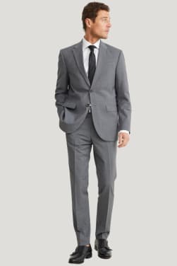 Costume de mariage gris