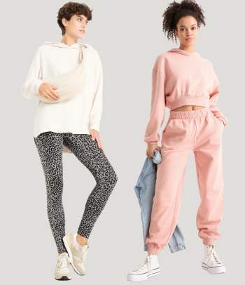 Mode 80er Jahre – Leggings und Trainingsanzüge.