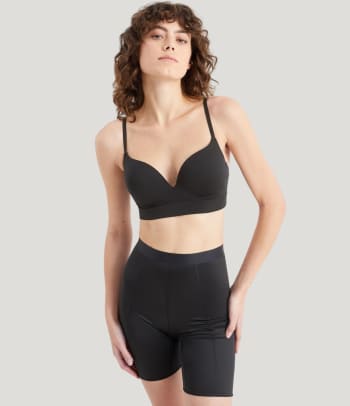 Tummy control shapewear: a woman wearing shaping shorts.
