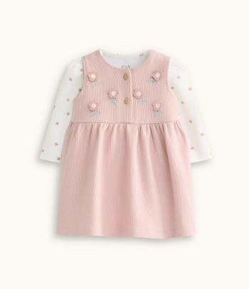 Kleid zur Taufe – Süßes Kleid für Babys mit Strickjacke.