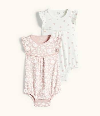 Kleidung Taufe – Weißer Baby-Jumpsuit für Mädchen.