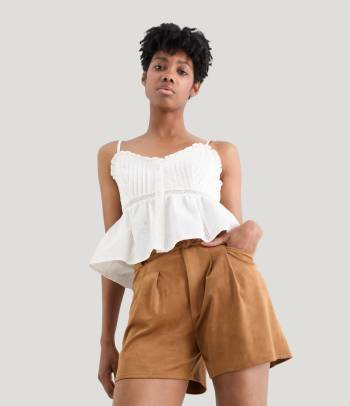 Beispiel für ein Freizeit-Outfit im Cottagecore-Style.
