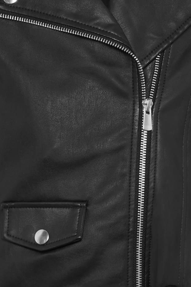 Children Girls - Biker jacket - faux leather - black