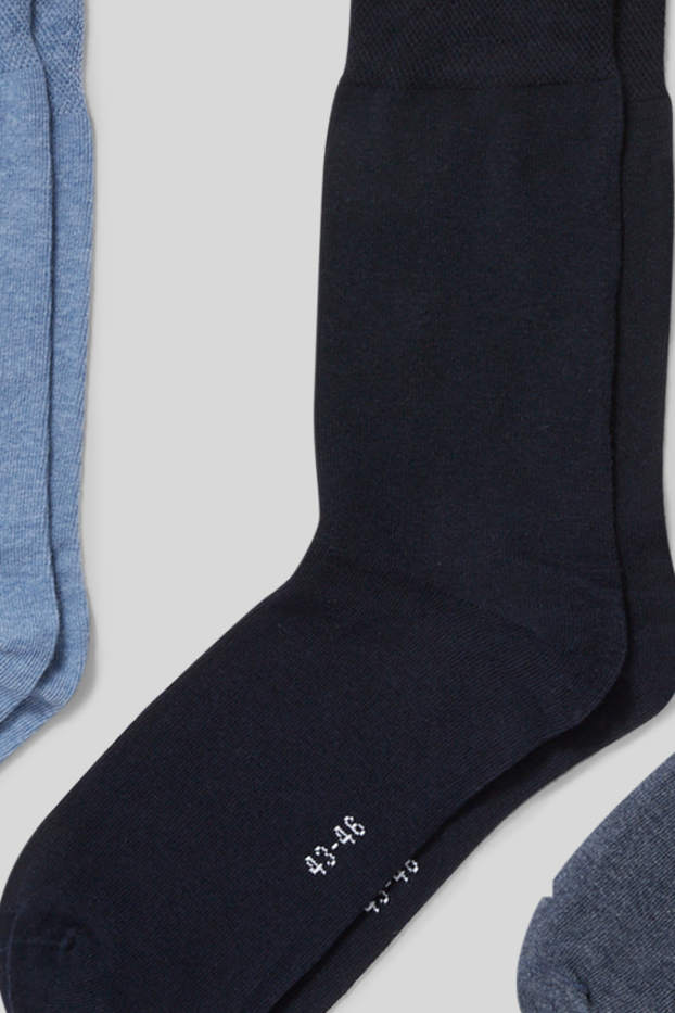 Hommes - Lot de 3 - chaussettes - bleu  / bleu foncé