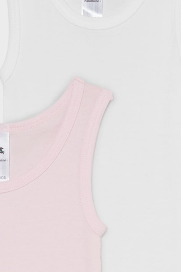 Children Girls - Multipack of 3 - vest - white / rose