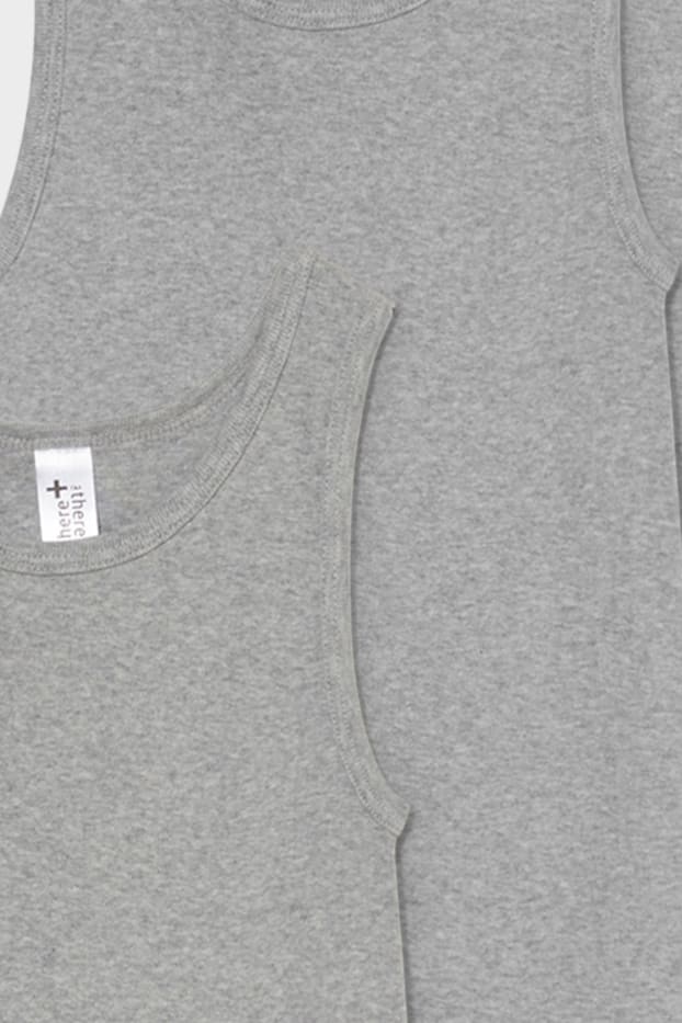 Kinderen: meisjes - Set van 3 - singlet - lichtgrijs