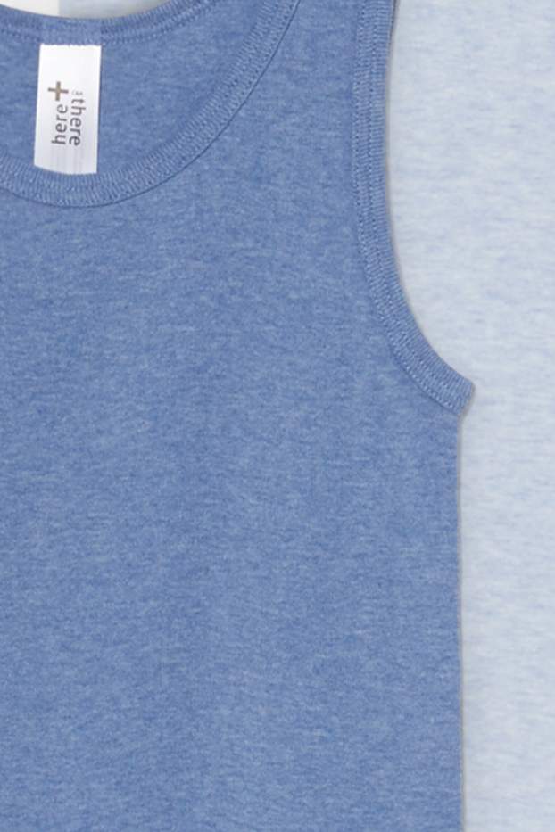 Kinder Mädchen - Multipack 2er - Singlet - hellblau-melange