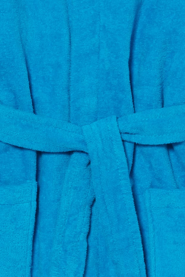 Enfants garçons - Peignoir de bain à capuche - bleu