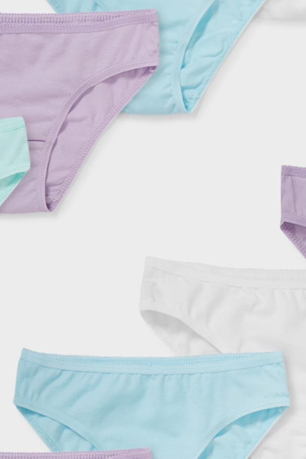 Children Girls - Multipack of 10 - briefs - white / rose