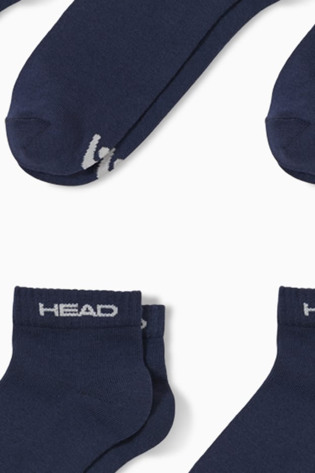 Heren - HEAD - set van 5 paar - sneakersokken - donkerblauw