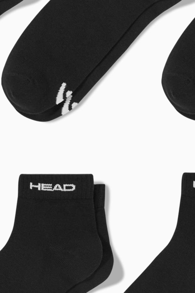 Heren - HEAD - set van 5 paar - sneakersokken - zwart
