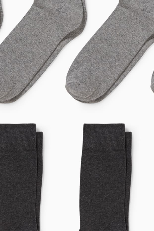 Uomo - Confezione da 7 - calze - grigio melange