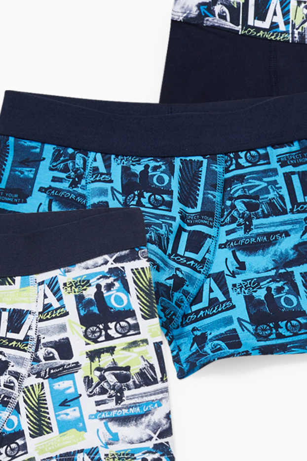 Kinder Jungen - Multipack 3er - Boxershorts - dunkelblau