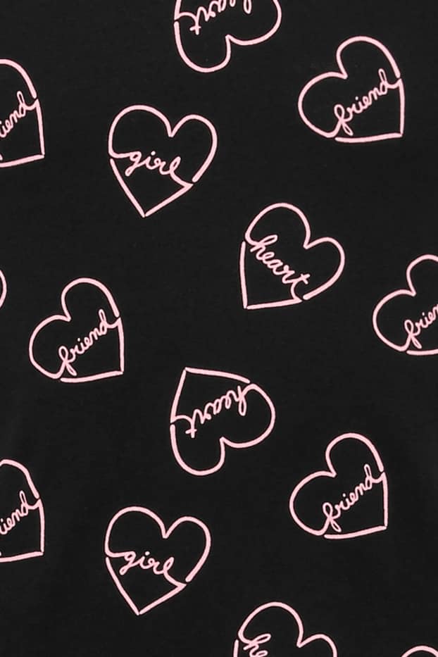 Children Girls - Short sleeve T-shirt - black / rose