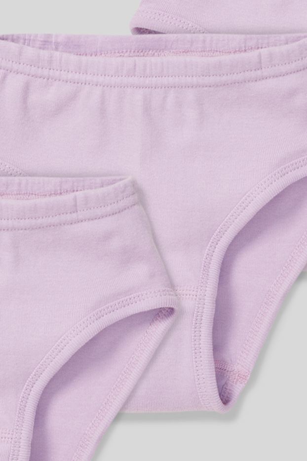 Bambine - Confezione da 3 - slip - viola chiaro