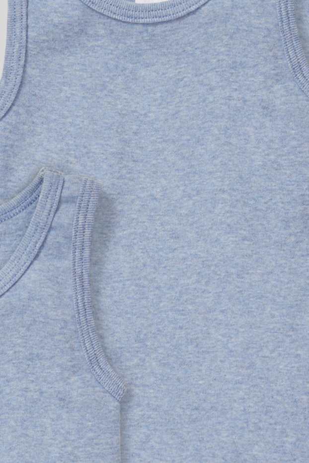 Bambini - Confezione da 3 - canotta - blu melange