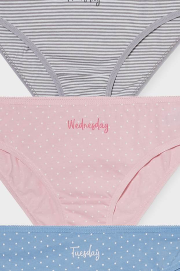 Děti - dívky - Multipack 6 ks - kalhotky - bílá