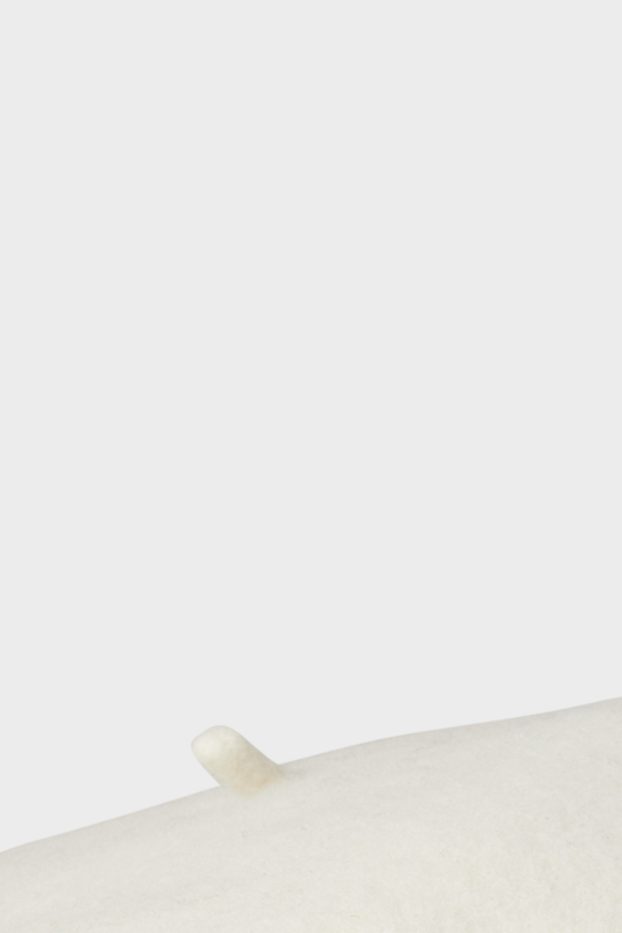 Women - Woollen beret - white