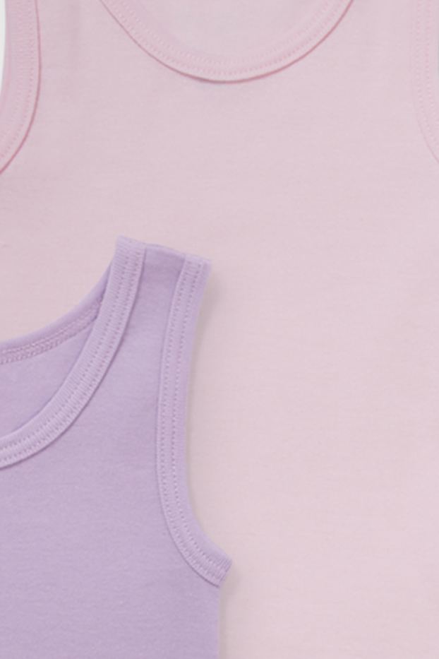 Children Girls - Multipack of 3 - vest - white / rose