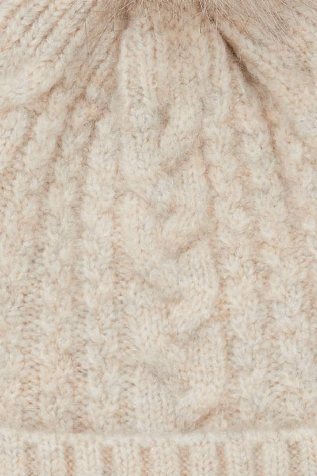 Damen - Mütze - gefüttert - beige-melange
