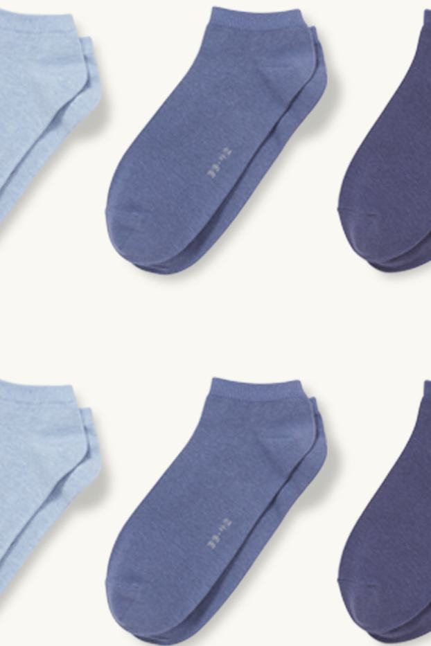 Women - Multipack of 10 - trainer socks - dark blue / gray