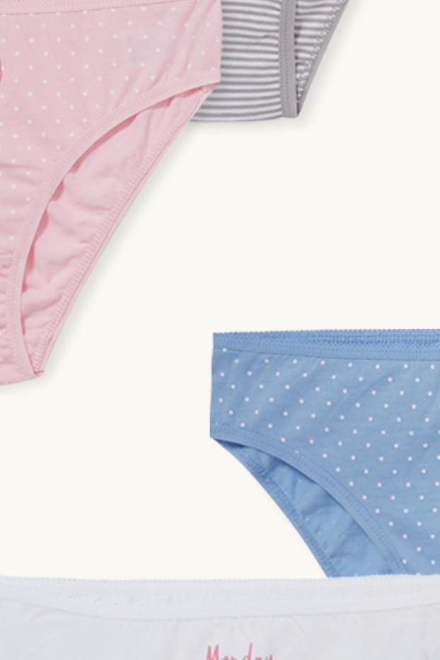 Children Girls - Multipack of 6 - briefs - white / rose