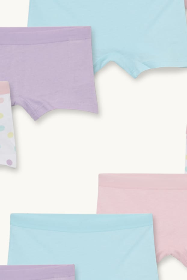 Kinder Mädchen - Multipack 10er - Boxershorts - rosa / türkis