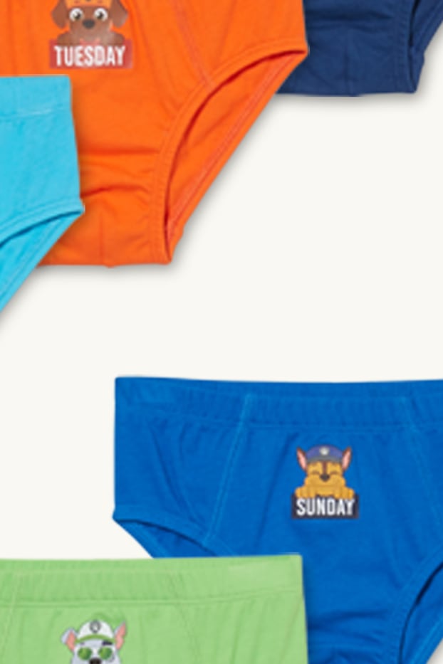 Copii - Băieți - Multipack 7 buc. - Patrula cățelușilor - chiloți - roșu / galben