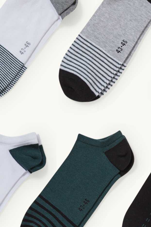 Hommes - Lot de 7 - chaussettes de sport - LYCRA® - vert foncé
