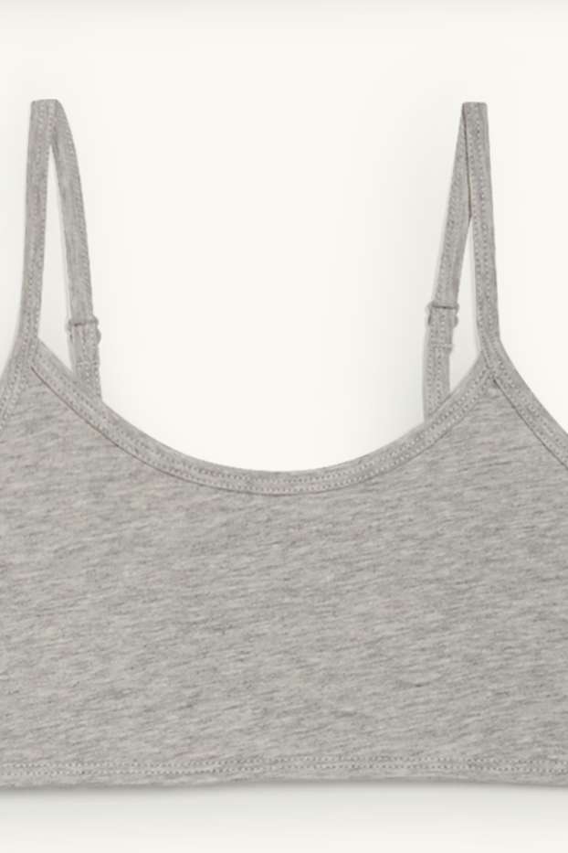Enfants filles - Lot de 2 - brassières - gris clair chiné