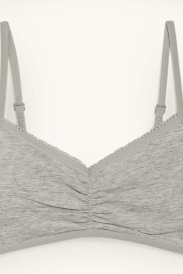 Enfants filles - Lot de 2 - brassières - gris clair chiné