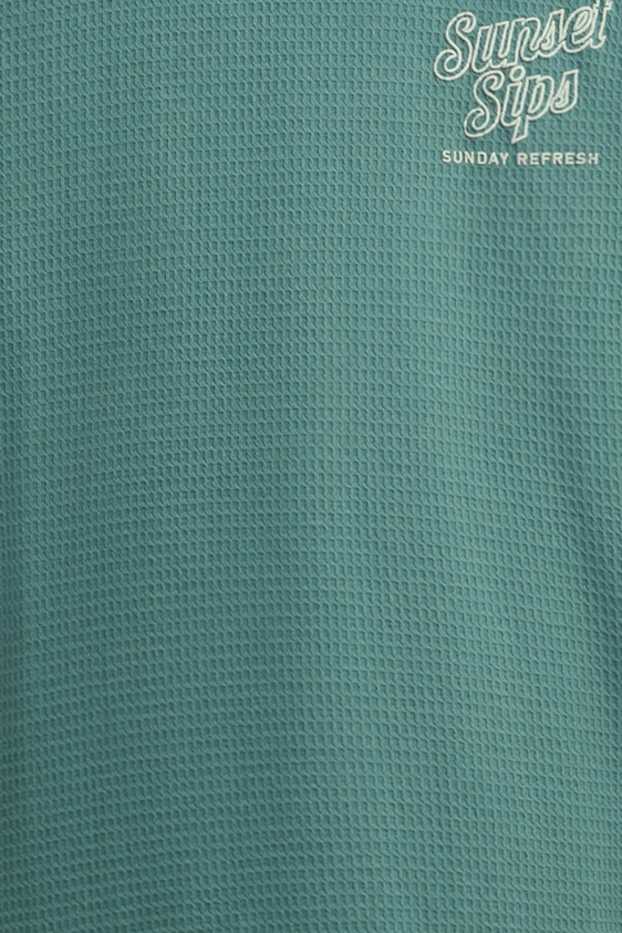 Bărbați - Tricou - relaxed fit - structurat - verde